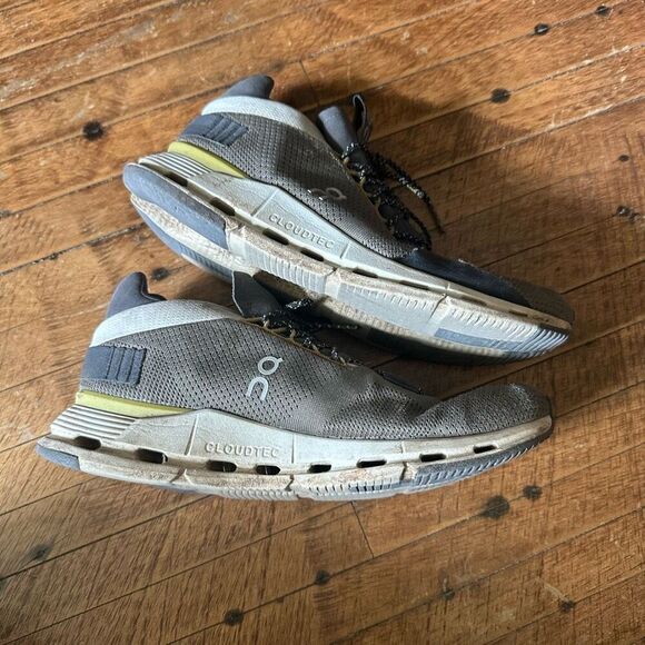 ON cloud athletic trainers 9 gray workout tennis shoes main image 6